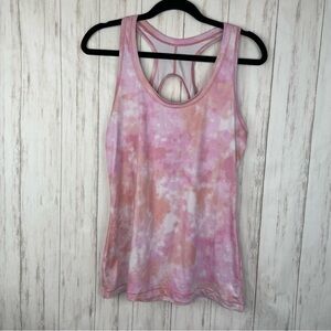 Athleta pink tie dye tank medium